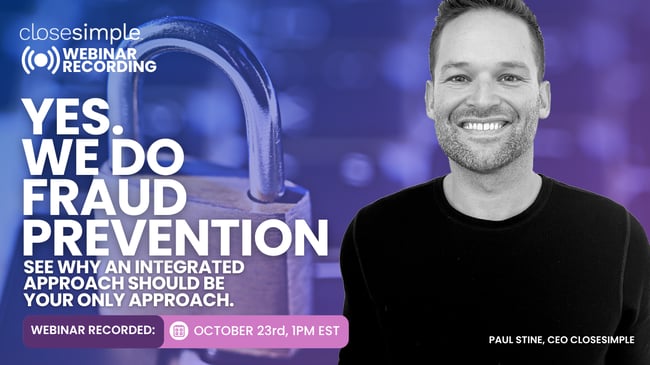 CloseSimple Fraud Prevention Webinar October 2025