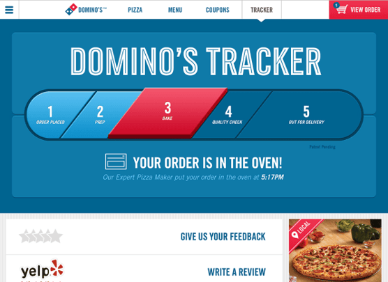 Domino's pizza tracker