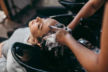 Hair wash with massage