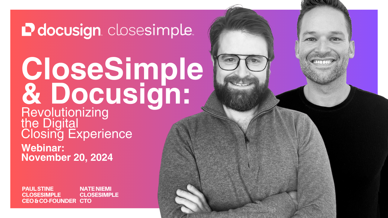 November Webinar: CloseSimple & Docusign Announce Partnership
