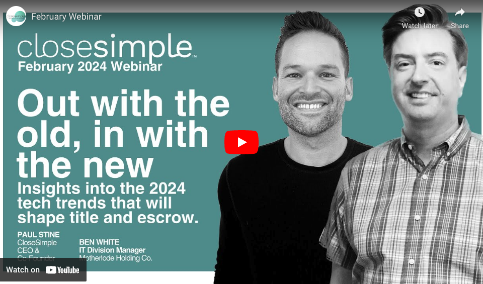 February Webinar with Ben White (Motherlode Holding)