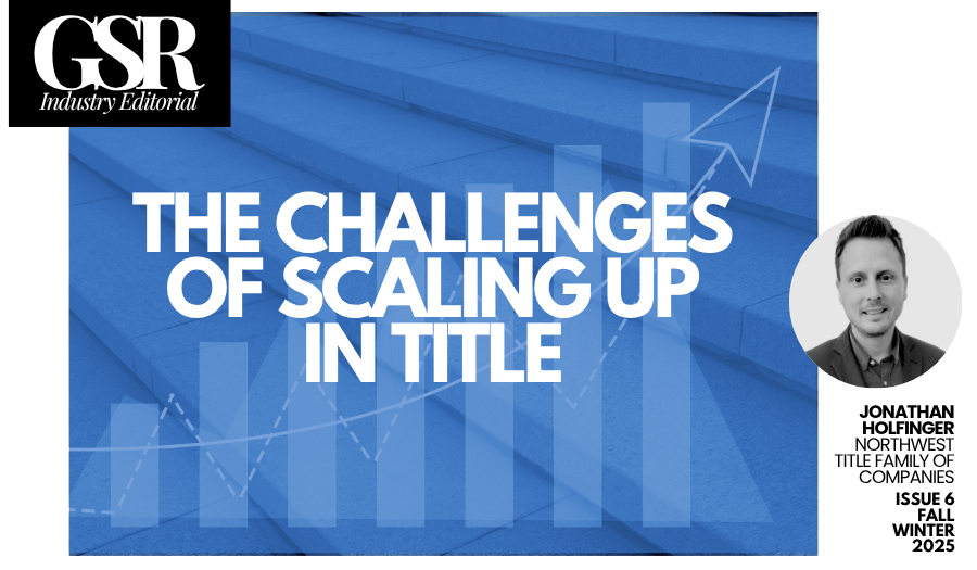 GSR: Jonathan Holfinger: The Challenges of Scaling Up In Title
